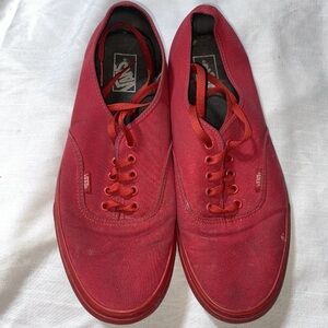 vans mens size 13 red lace up